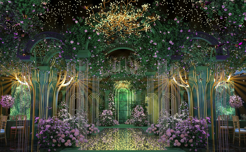 隆阳奇妙森林婚礼堂效果展示